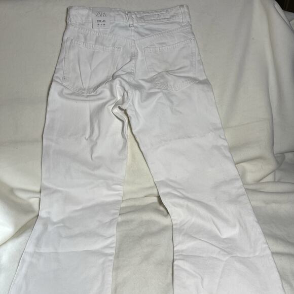 New ZARA Jeans Women's Wide Leg Mid Rise Casual Bohemian | 4 - Picture 4 of 5